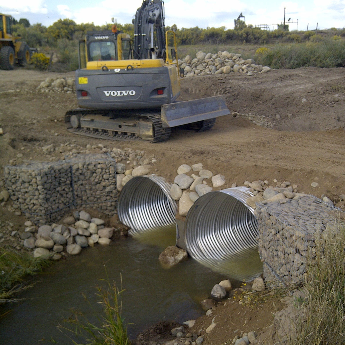 Completed repair of ditch road blow-out