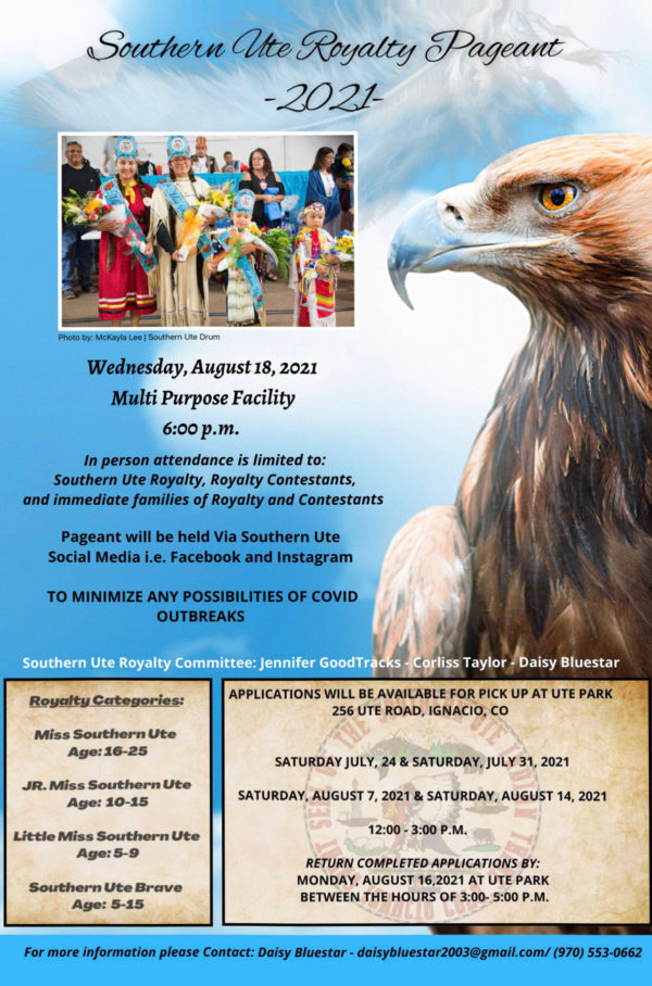 Southern Ute Royalty Pageant on August 18, 2021