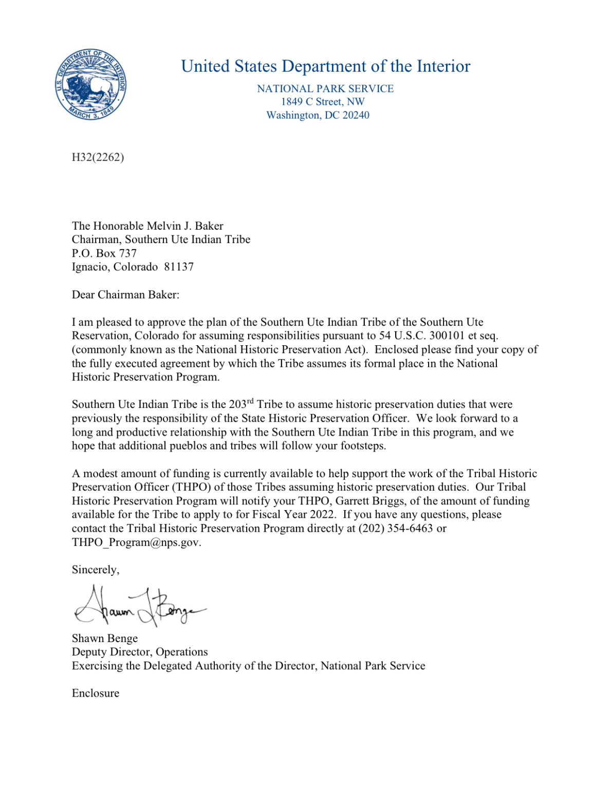 FOR IMMEDIATE RELEASE: Southern Ute Indian Tribe Welcomes Establishment