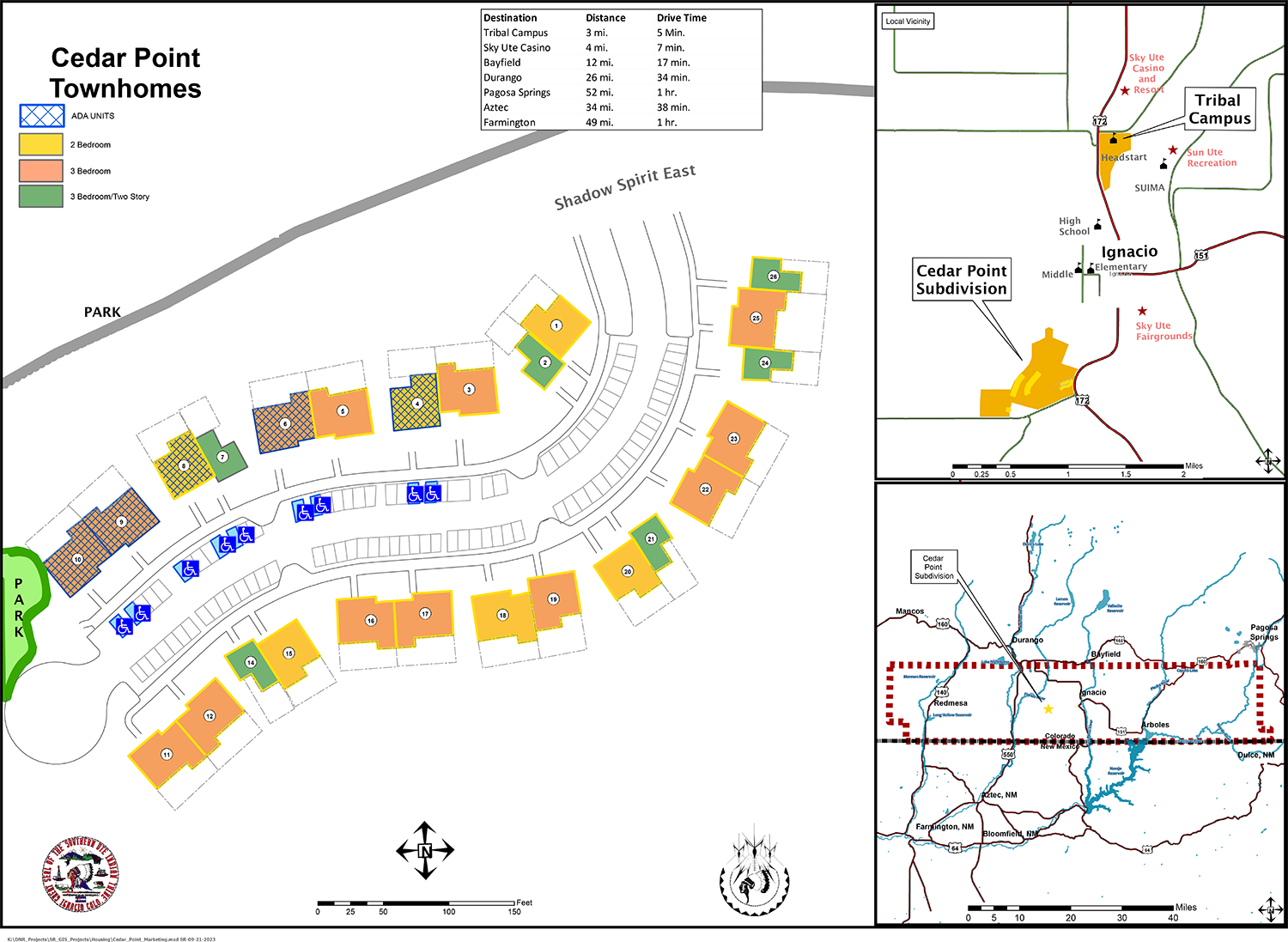 Cedar Point Townhomes Marketing Map