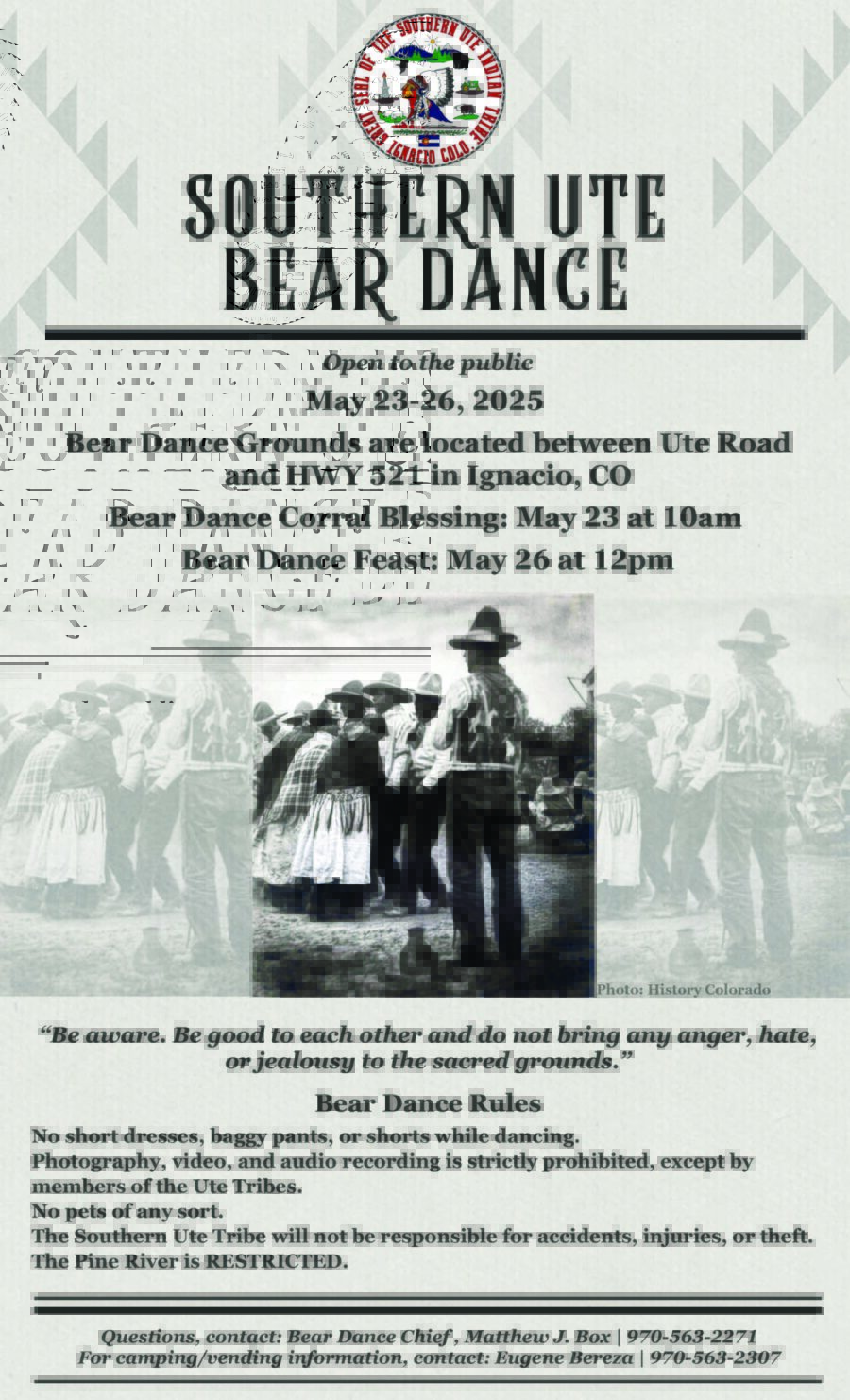 Southern Ute Bear Dance May 23-26, 2025