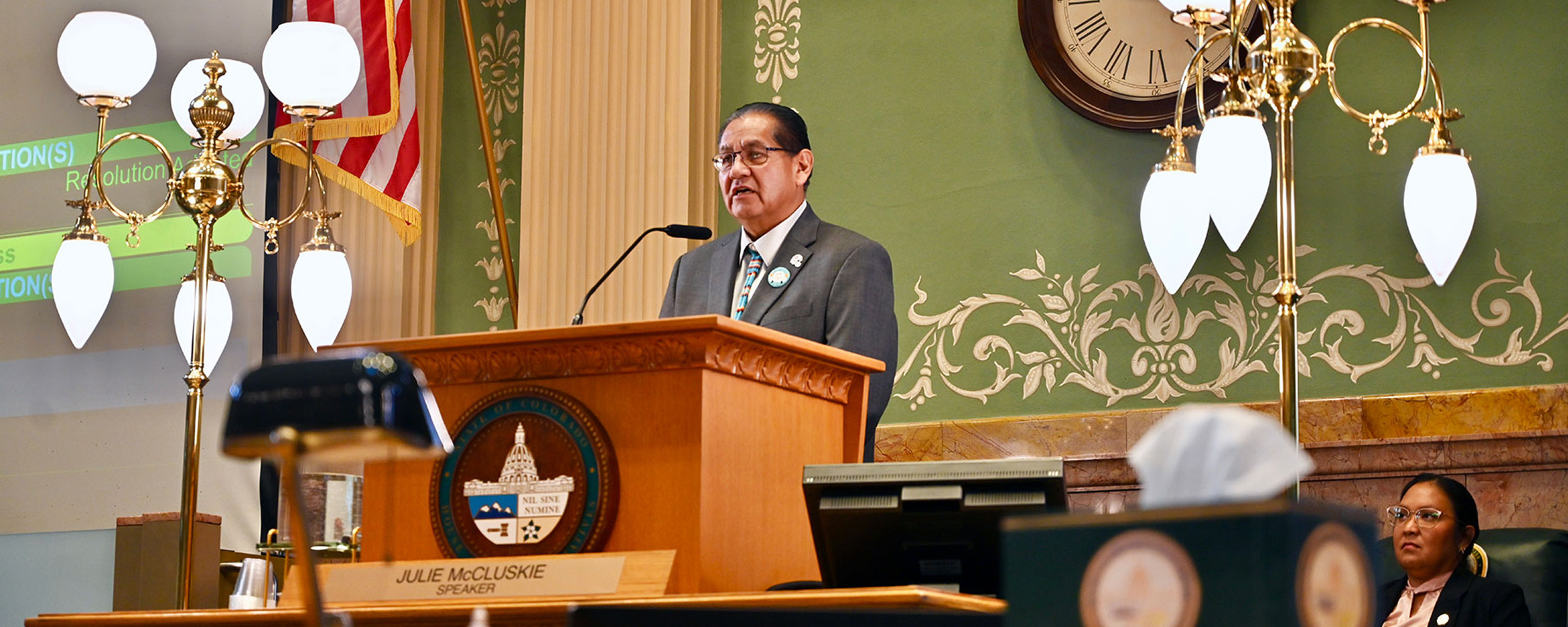 Southern Ute Tribal Chairman, Melvin J. Baker outlines priorities before the 75th General Assembly in Denver.