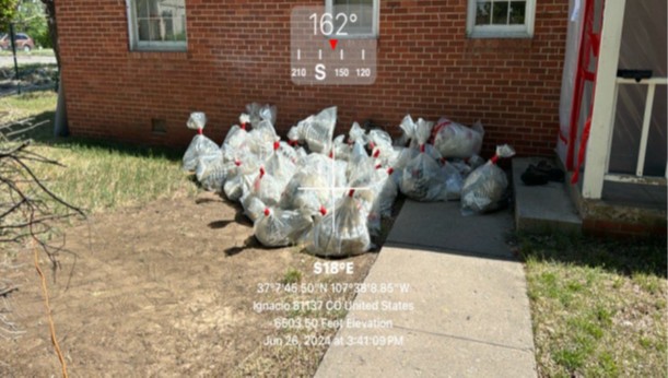 Asbestos Containing Material Double Bagged